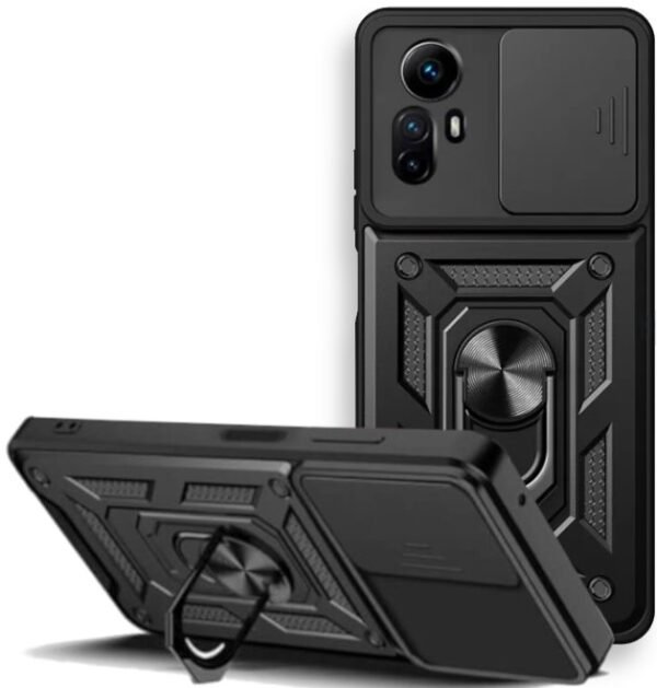 bodycell armor slide anthektiki thiki xiaomi redmi note 12s me kalimma gia tin kamera kai metalliko ring holder black