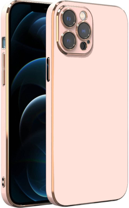 bodycell gold plated thiki silikonis apple iphone 12 pro max pink 1