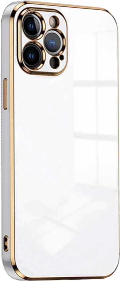 bodycell gold plated thiki silikonis apple iphone 12 pro max white