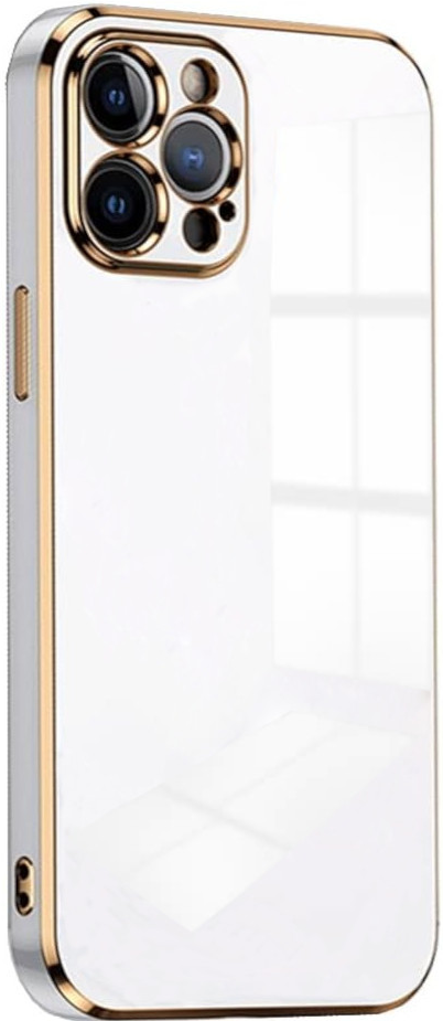 bodycell gold plated thiki silikonis apple iphone 13 pro max white