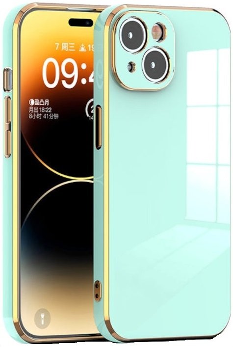 bodycell gold plated thiki silikonis apple iphone 15 mint green