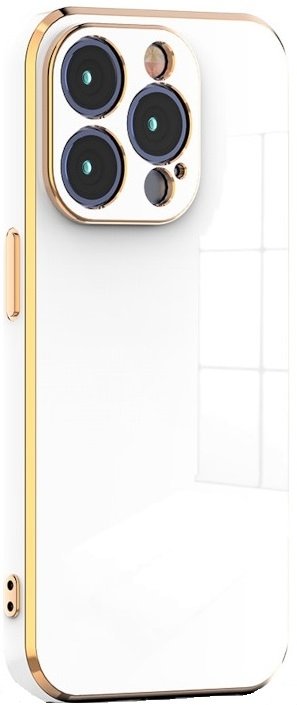 bodycell gold plated thiki silikonis apple iphone 15 pro white