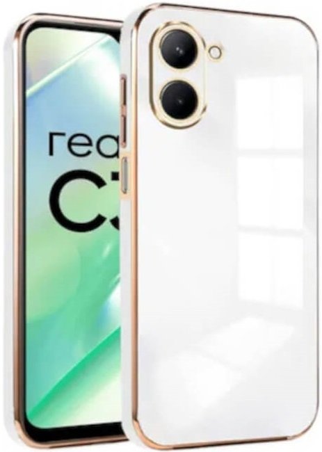 bodycell gold plated thiki silikonis realme c33 white