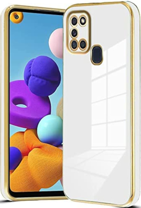 bodycell gold plated thiki silikonis samsung galaxy a21s white