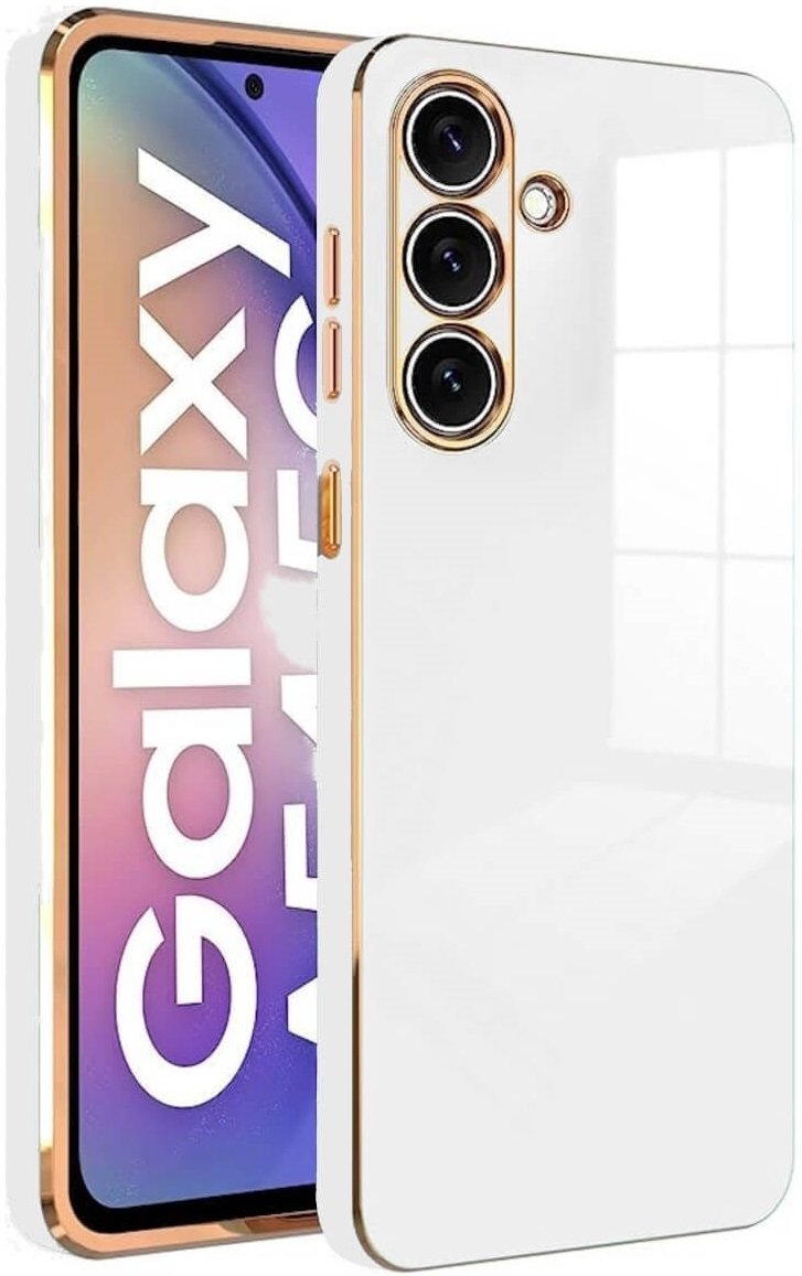 bodycell gold plated thiki silikonis samsung galaxy a54 white bodycell gold plated thiki silikonis samsung galaxy a54 white
