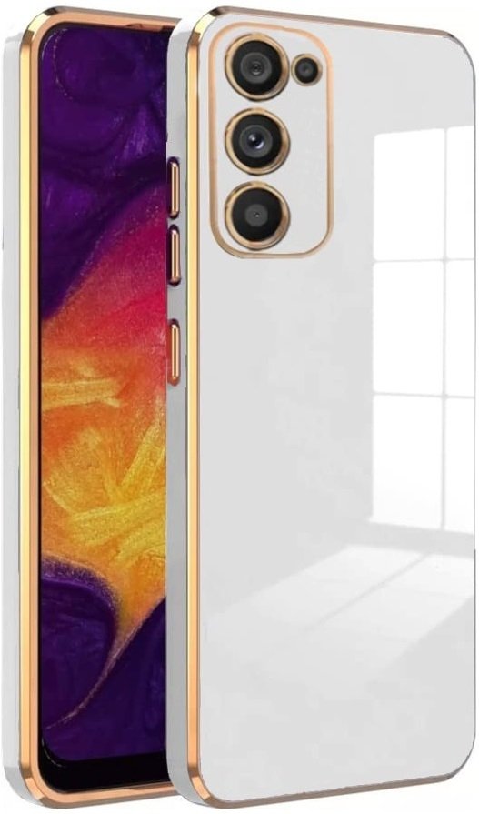 bodycell gold plated thiki silikonis samsung galaxy s23 white