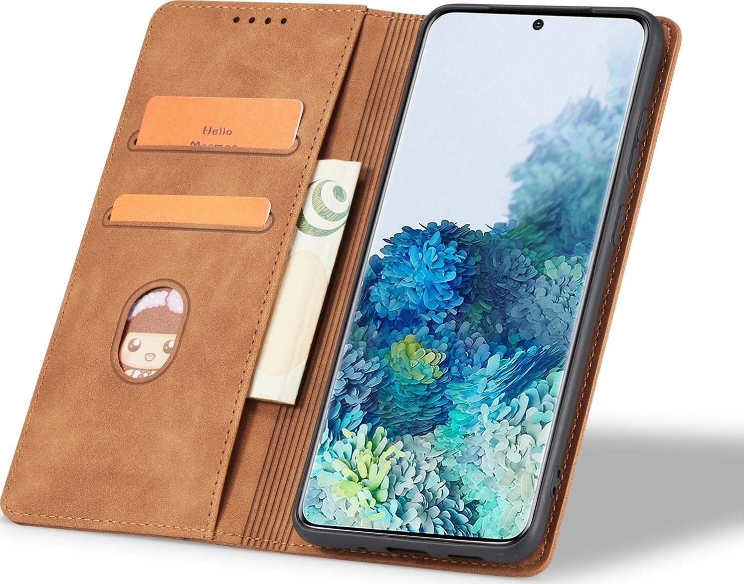 bodycell thiki portofoli realme 7 pro brown 2 bodycell thiki portofoli realme 7 pro brown 2