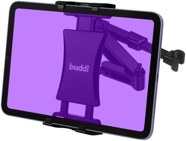 buddi tablet holder for car headrest universal rythmizomeni vasi stiriksis gia smartphone tablet gia piso kathisma aftokinitou black 5 eti eggiisi