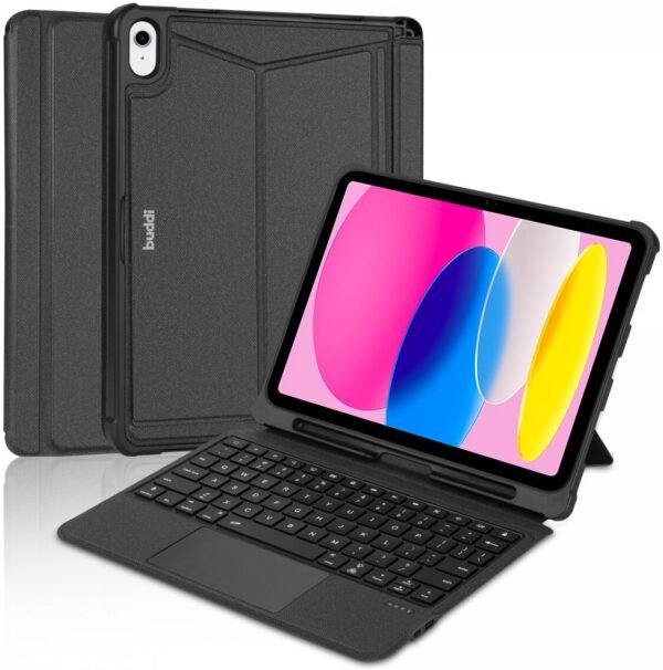 buddi thorn keyboard case thiki me ipodoxi gia grafida kai aposmpomeno magnitiko pliktrologio bluetooth apple ipad 10 th gen 2022 10.9 inches black 1