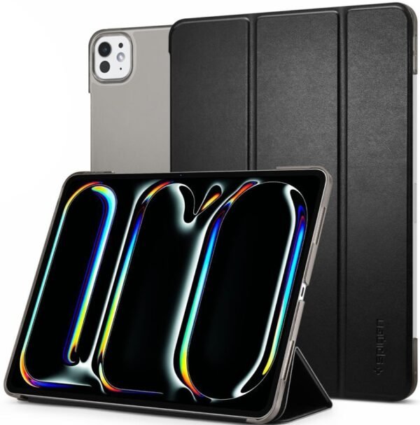 flip thiki me ypodoxi apple pencil apple ipad pro 13 inches 2024 spigen smart fold black