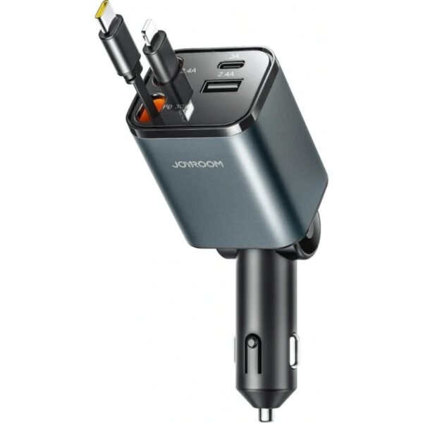 fortistis aftokinitou joyroom jr ccl05 me thires mia usb a mia type c kai ptissomena kalodia ena type c ena lightning 30w dark grey