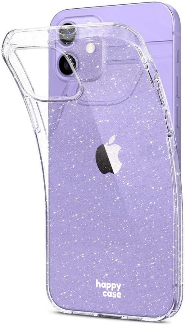 happy case diafani thiki silikonis apple iphone 12 12 pro glitter print