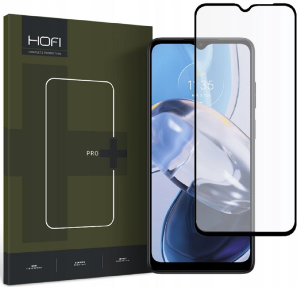 hofi premium pro plus tempered glass fullface antixaraktiko gyali othonis motorola moto e 22 e 22 i black