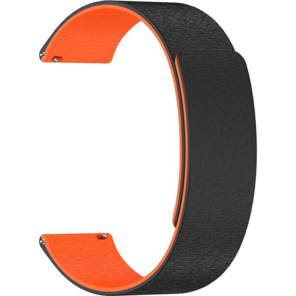 louraki smartwatch 22mm techsuit watchband w074 magnitiko silikonis black orange