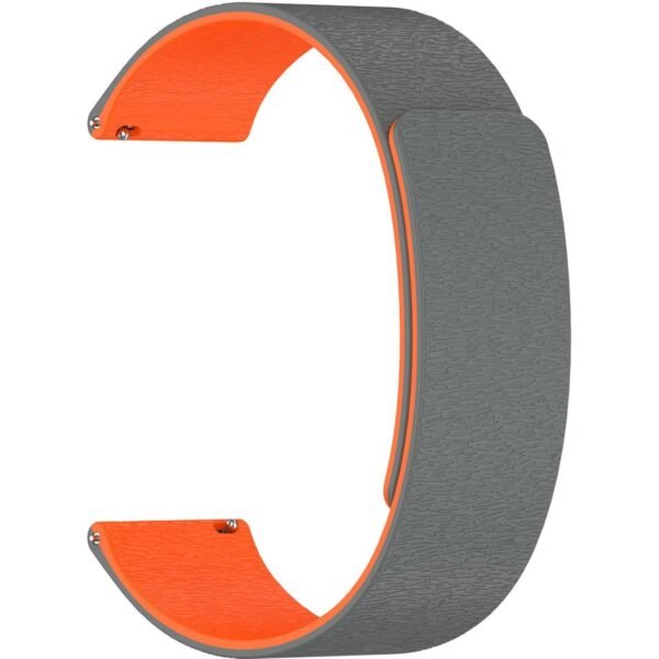 louraki smartwatch 22mm techsuit watchband w074 magnitiko silikonis grey orange