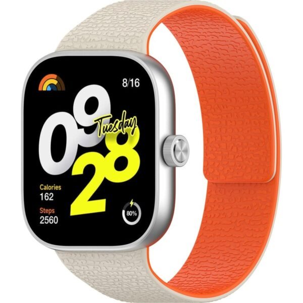 louraki xiaomi smart band 9 pro 8 pro redmi watch 6 5 4 techsuit watchband w016 magnitiko silikonis starlight orange