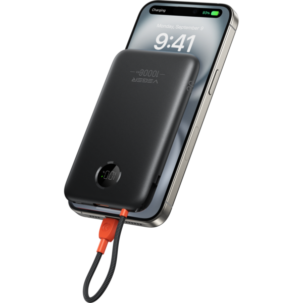 powerbank veger w1189 k1c ultra slim me othoni led kai thires type c usb a kalodio type c 22 5w 10000 mah black