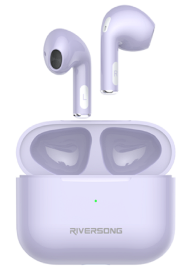 riversong true wireless earbuds air mini pro asirmata akoustika bluetooth me thiki fortisis purple 1