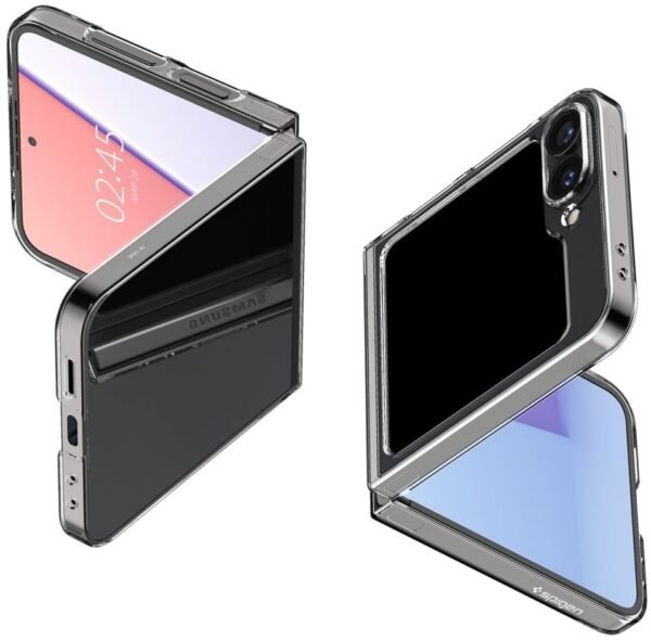 skliri thiki samsung galaxy z flip6 spigen air skin crystal clear