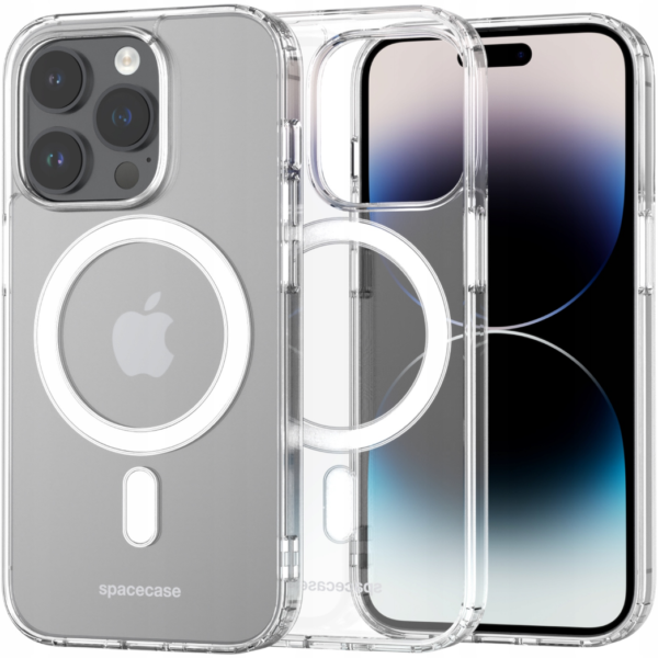 spacecase clear magsafe skliri diafani thiki magsafe apple iphone 14 pro max transparent