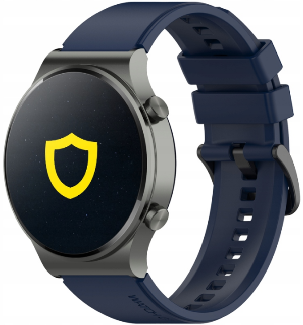spacecase easy band universal louraki silikonis gia smartwatches 22 mm navy blue