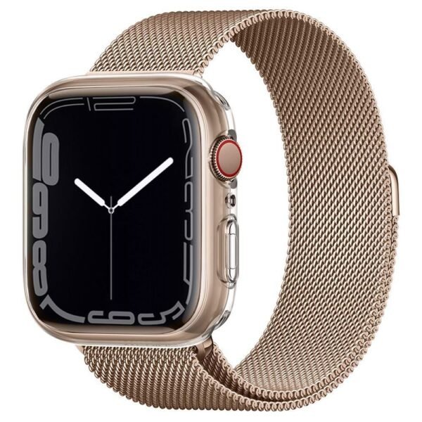 spigen diafani thiki liquid crystal apple watch se 7 6 5 4 45 44 mm crystal clear