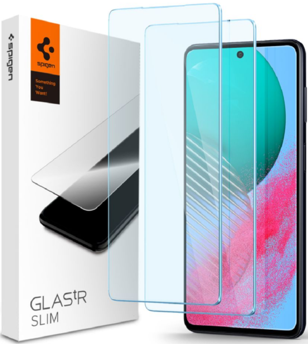 spigen glas tr slim premium tempered glass antixaraktiko gyali othonis samsung galaxy m54 clear 2 temaxia