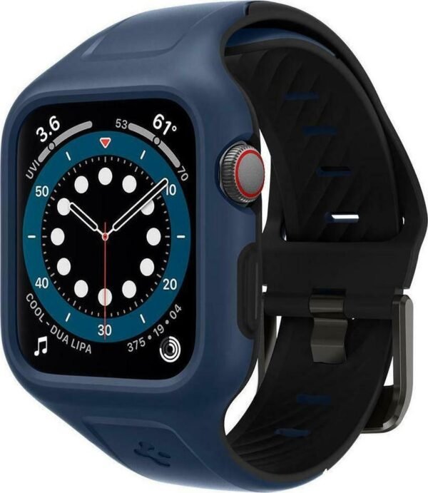 spigen liquid air pro thiki silikonis apple watch se 6 5 4 3 44 mm blue