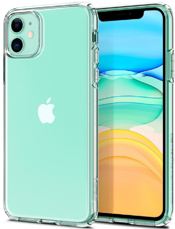 spigen liquid crystal thiki silikonis apple iphone 11 crystal clear