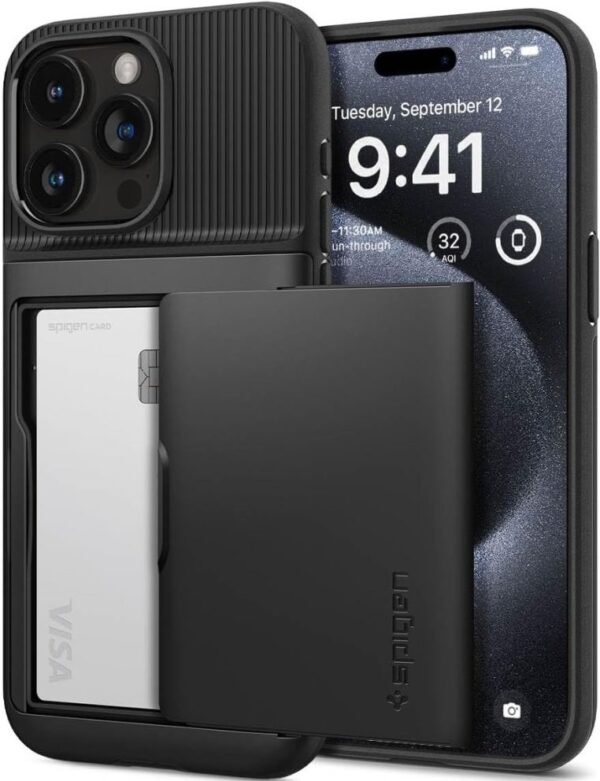 spigen slim armor cs thiki apple iphone 15 pro black
