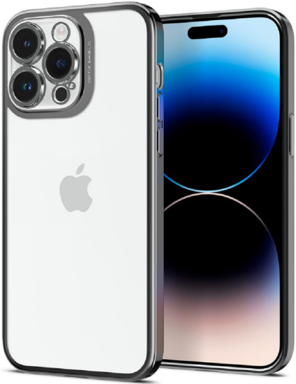 spigen thiki optik crystal apple iphone 14 pro chrome grey