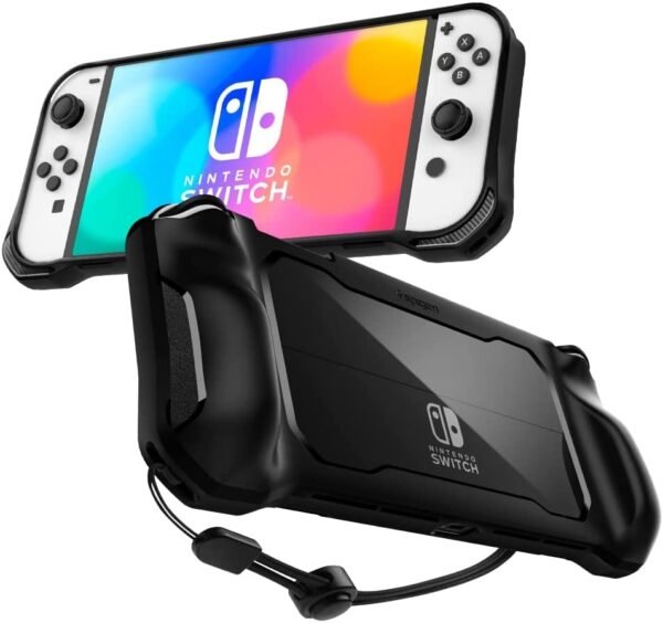 spigen thiki rugged armor nintendo switch oled matte black