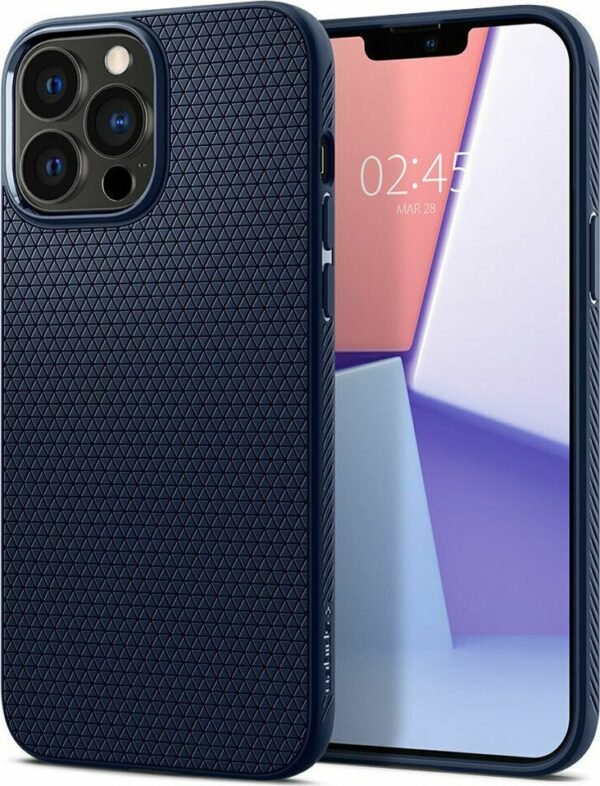spigen thiki silikonis liquid air apple iphone 13 pro navy blue 1