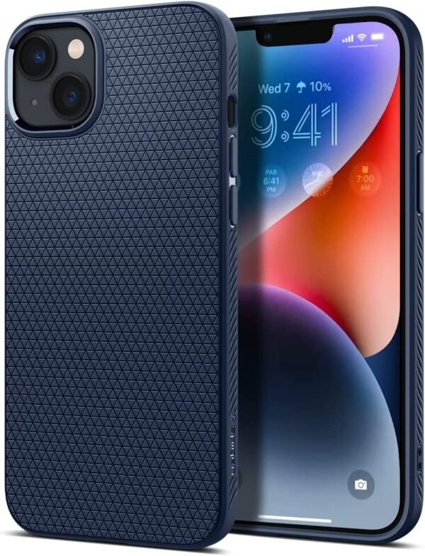 spigen thiki silikonis liquid air apple iphone 14 navy blue