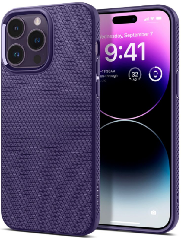 spigen thiki silikonis liquid air apple iphone 14 pro deep purple