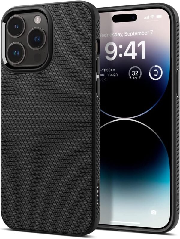 spigen thiki silikonis liquid air apple iphone 14 pro max matte black acs04813 8