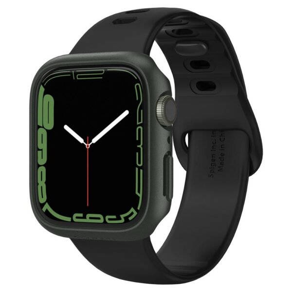 spigen thiki thin fit apple watch 7 45 mm military green