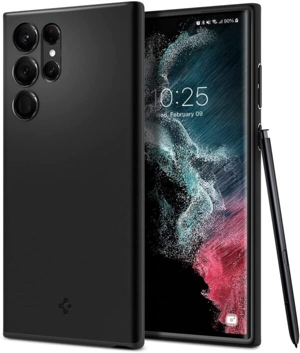spigen thiki thin fit samsung galaxy s22 ultra 5g black