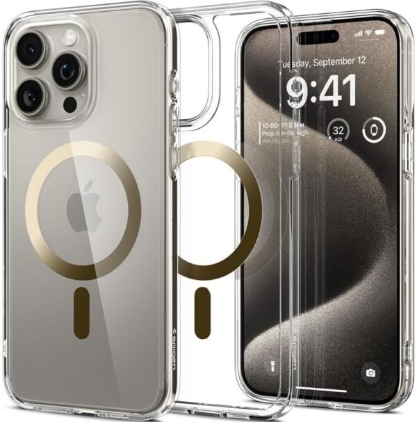 spigen ultra hybrid magfit thiki magsafe apple iphone 15 pro max gold
