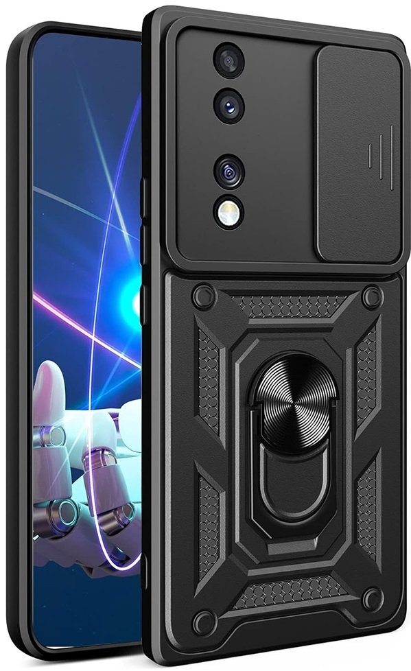 techsuit camshield anthektiki thiki me kalimma gia tin kamera kai metalliko ring holder honor 70 black