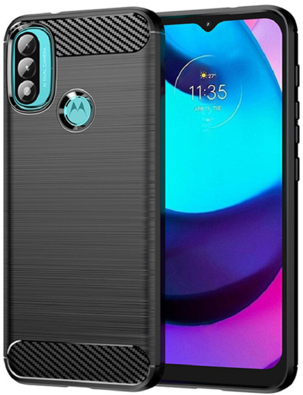 techsuit carbon silicone thiki silikonis motorola moto e20 e30 e40 black