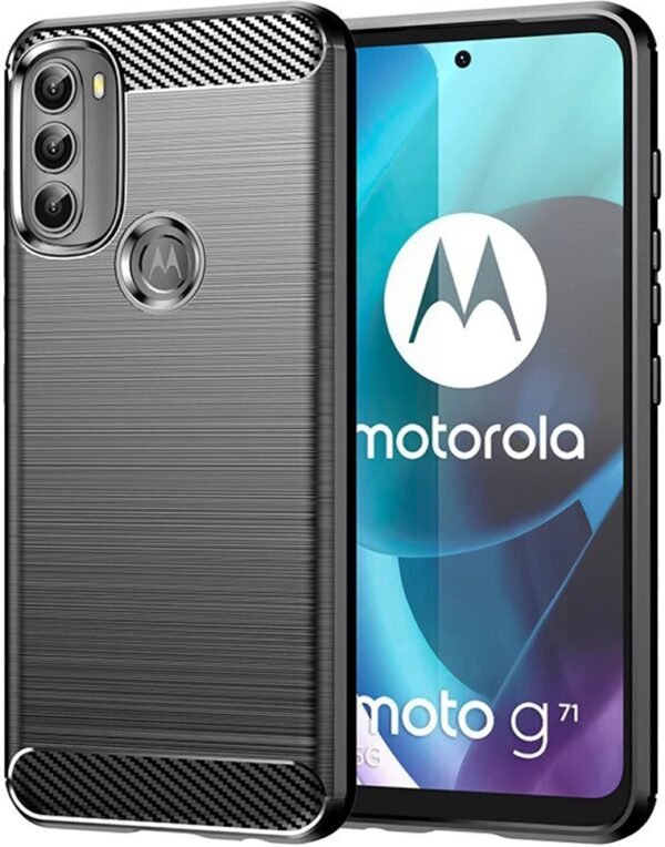 techsuit carbon silicone thiki silikonis motorola moto g71 5g black