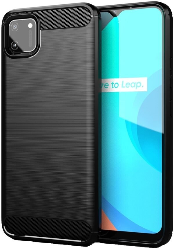 techsuit carbon silicone thiki silikonis realme c11 2020 black