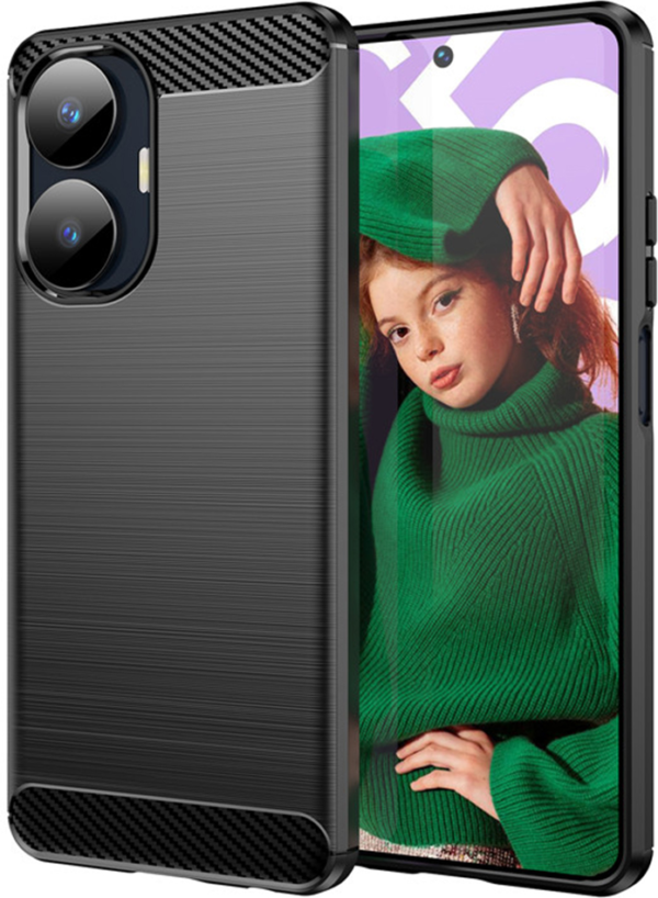 techsuit carbon silicone thiki silikonis realme c55 black