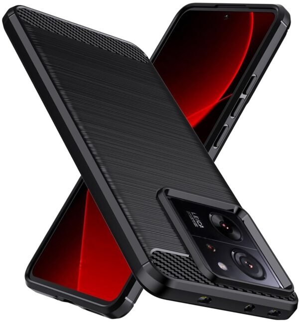 techsuit carbon silicone thiki silikonis xiaomi 13t 13t pro black