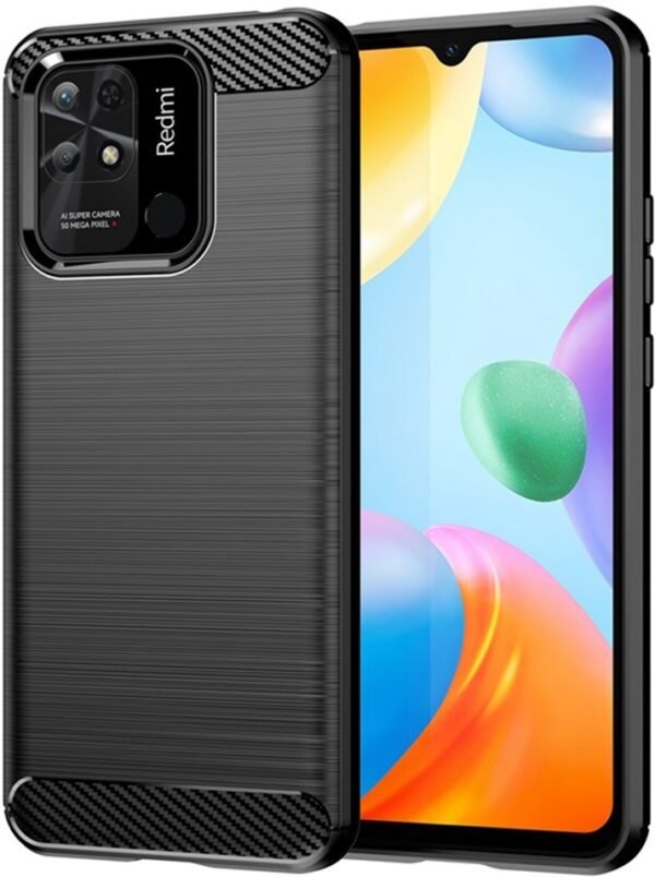 techsuit carbon silicone thiki silikonis xiaomi redmi 10c black