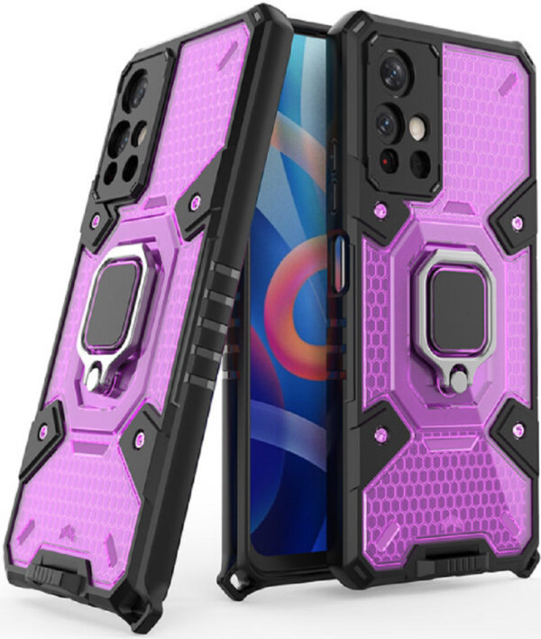techsuit honeycomb armor anthektiki thiki xiaomi poco m4 pro 5g me metalliko ring holder rose violet