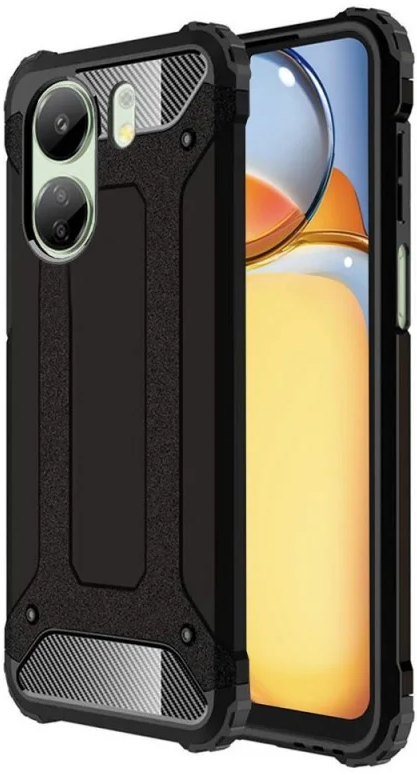 techsuit hybrid armor thiki xiaomi redmi 13c 4g poco c65 black
