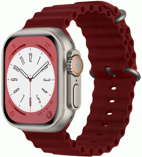 techsuit watchband w038 louraki silikonis apple watch ultra se 8 7 6 5 4 49 45 44 mm wind red 3