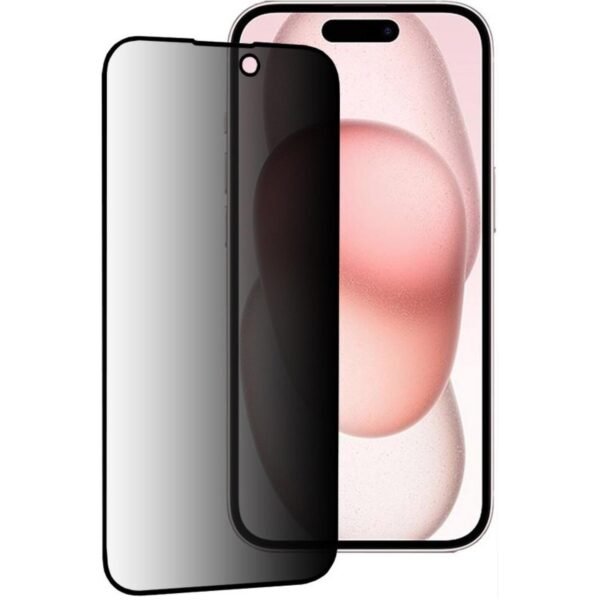 tempered glass iphone 16 15 techsuit 111d privacy full glue full face antixaraktiko gyali prostasias aporritou othonis black